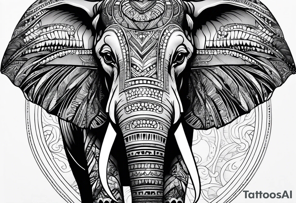 African elephant tattoo idea