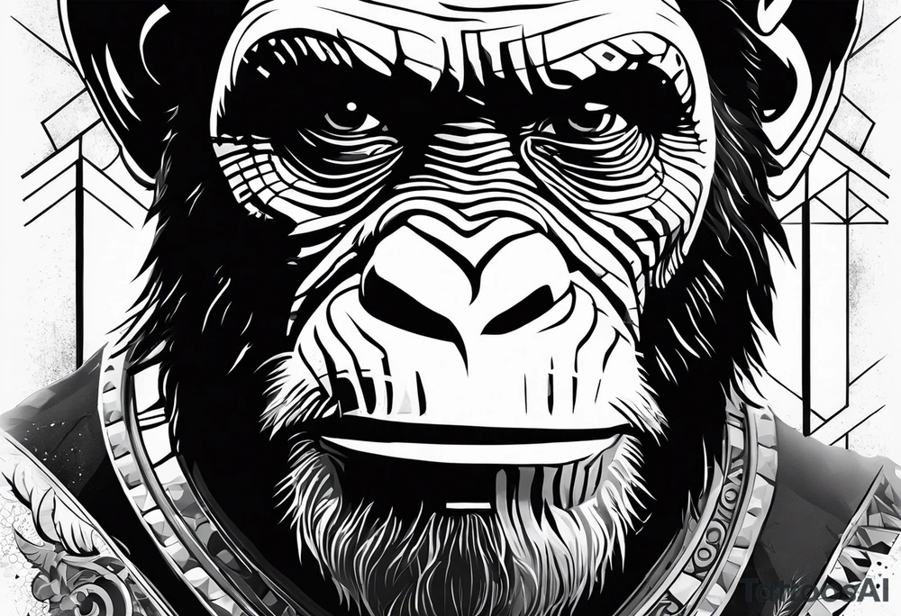 Caeser from the movie planet of the apes tattoo idea
