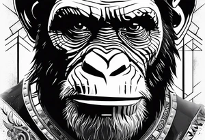 Caeser from the movie planet of the apes tattoo idea