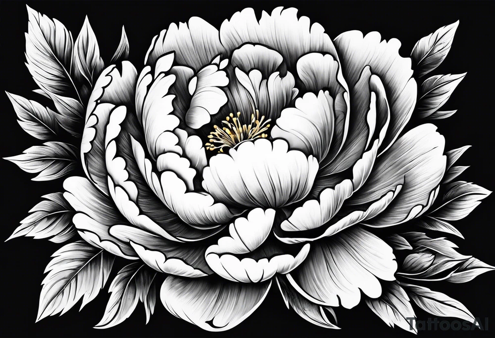 peony tattoo idea