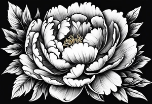 peony tattoo idea