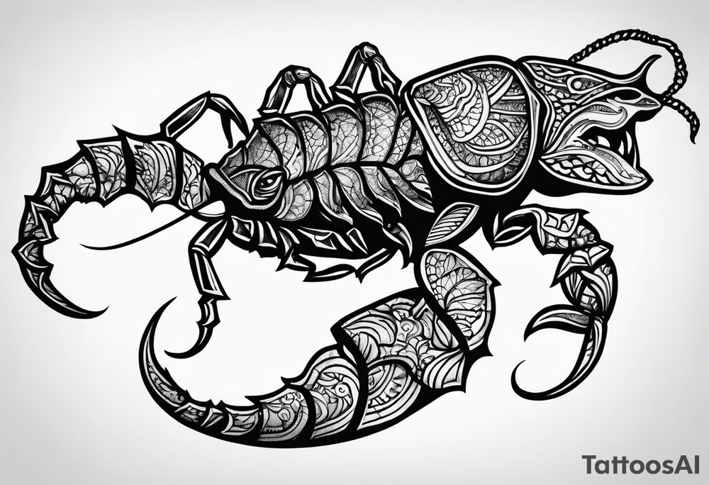 borneo scorpion tattoo idea