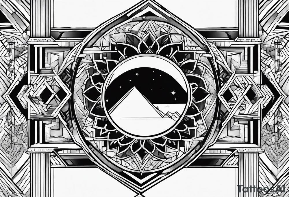 geometric figure tattoo idea