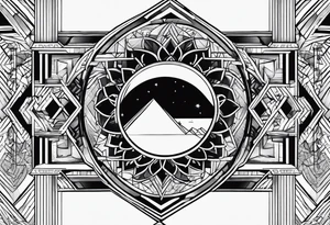 geometric figure tattoo idea