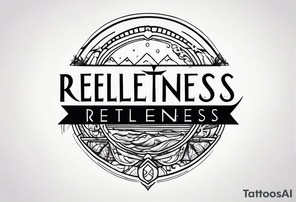 lettering only of the word relentless tattoo idea