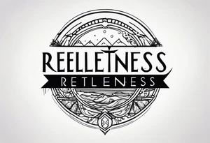 lettering only of the word relentless tattoo idea