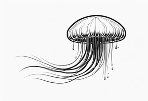 Jelly fish swimming spine tattoo idea