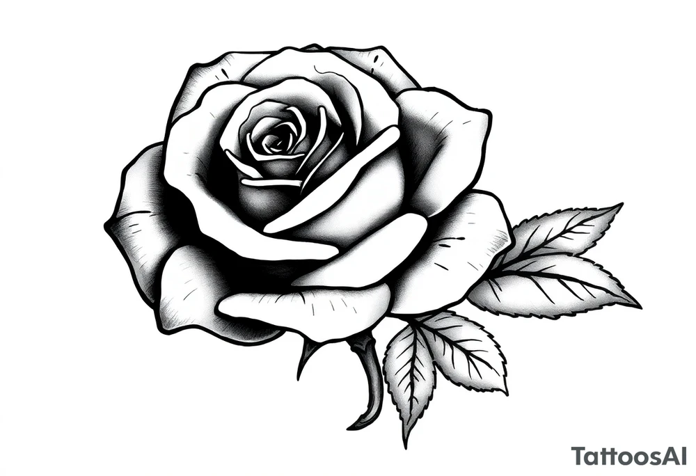 ROSE WITH THE STEM tattoo idea
