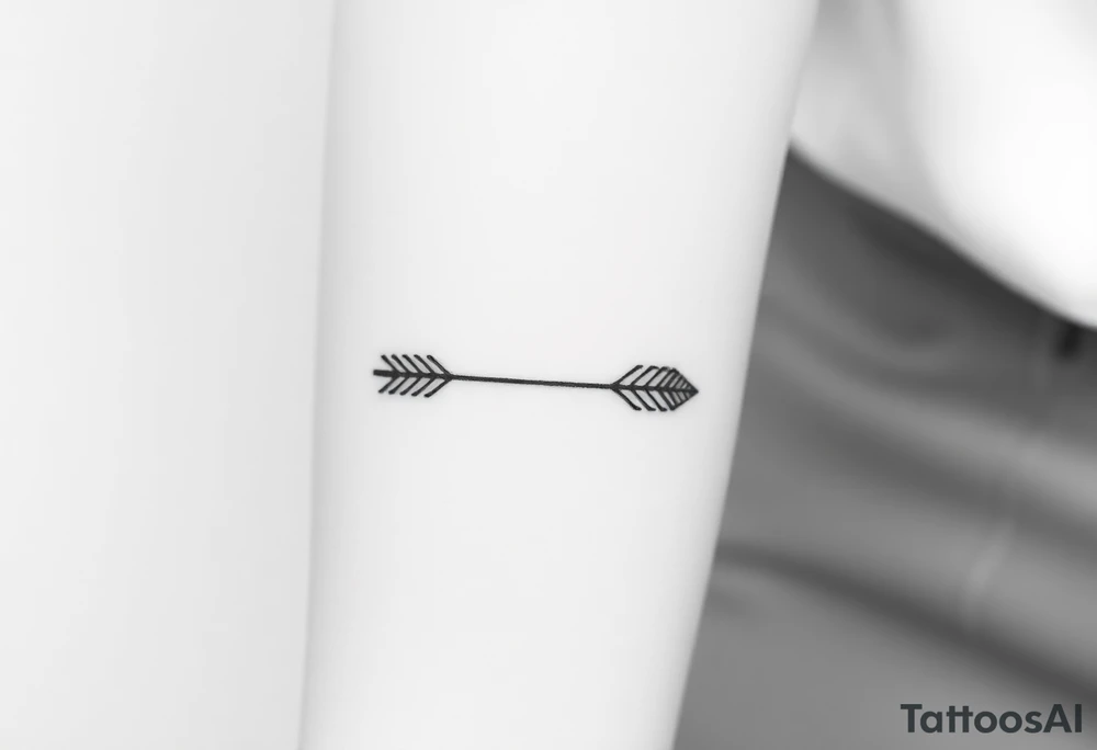 Realistic arrow tattoo idea