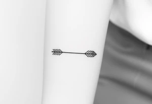 Realistic arrow tattoo idea