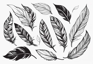 leaves that look like feathers tattoo idea