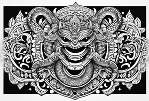 Aztec snake, arm sleeve, tattoo idea