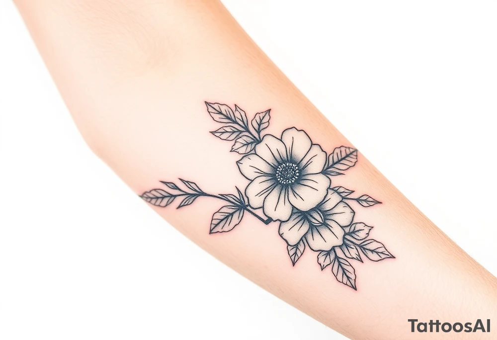 Couples tattoo with flowers beautiful unique tattoo idea