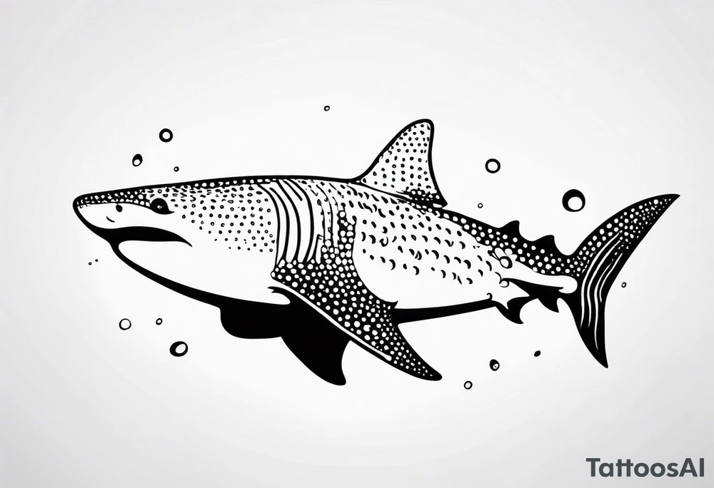 A whale shark tattoo that embodies the love of water tattoo idea