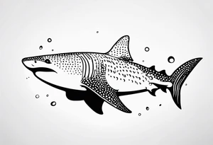 A whale shark tattoo that embodies the love of water tattoo idea
