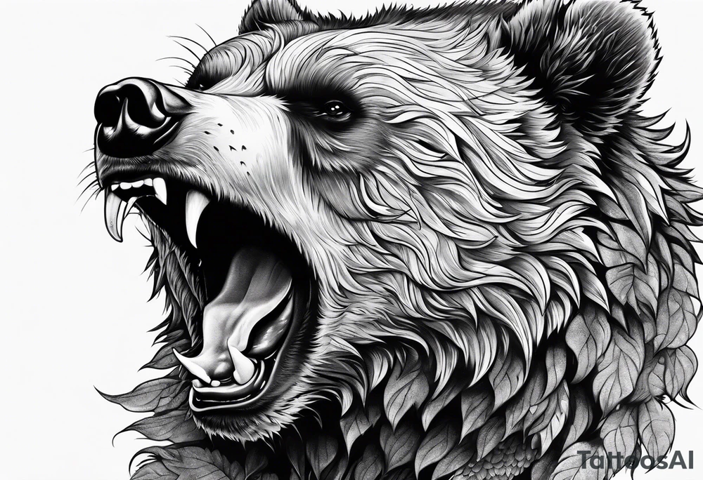 growling bear with a hedgehog between his arms tattoo idea growling bear with a hedgehog between his arms tattoo idea