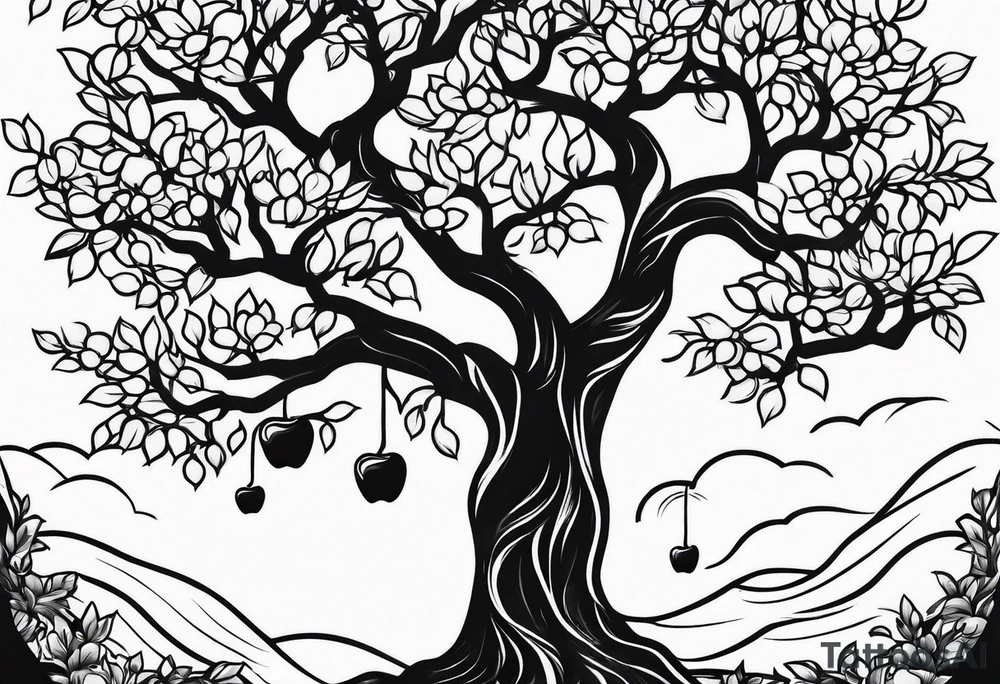 Apple tree tattoo idea