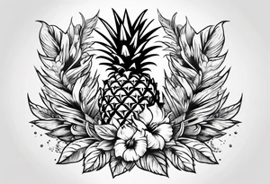 pineapple and swallow tattoo idea