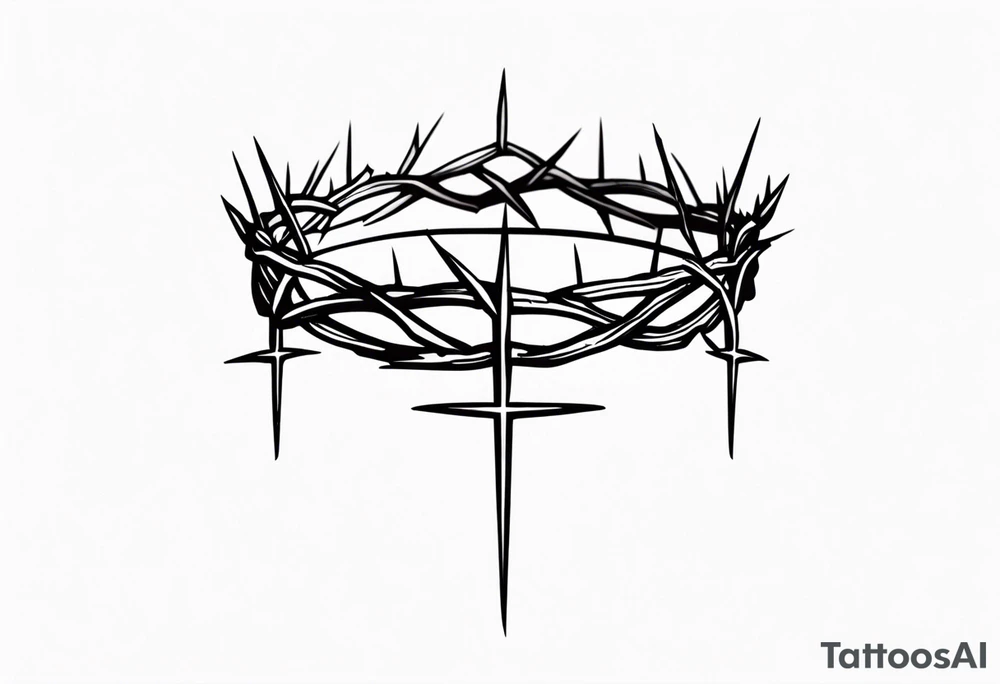 crown of thorns tattoo idea