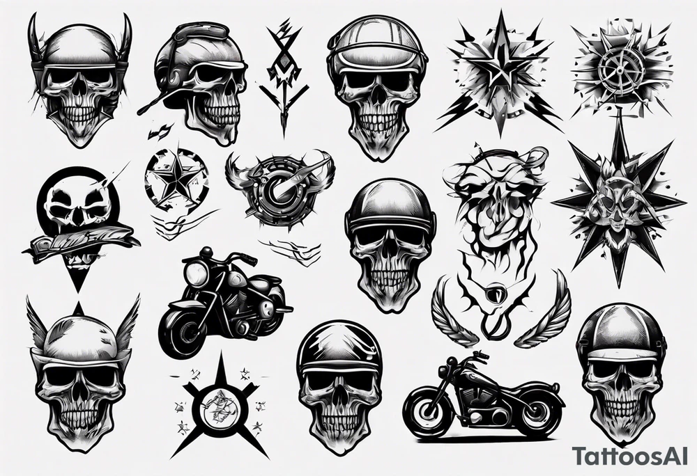 sexy biker tattoo idea