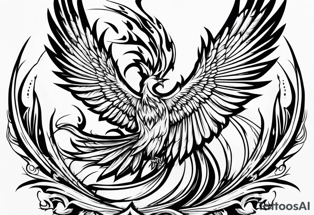 Pheonix flames tattoo idea