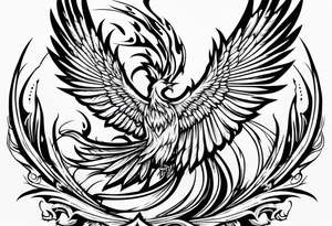 Pheonix flames tattoo idea