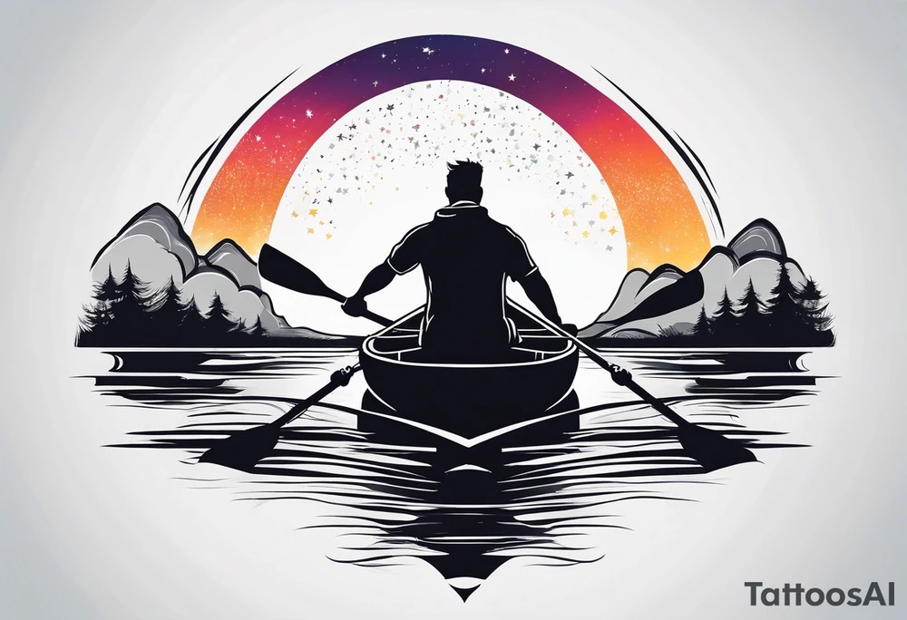 rower silhouette tattoo idea