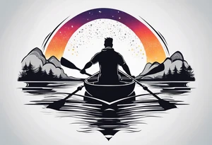 rower silhouette tattoo idea
