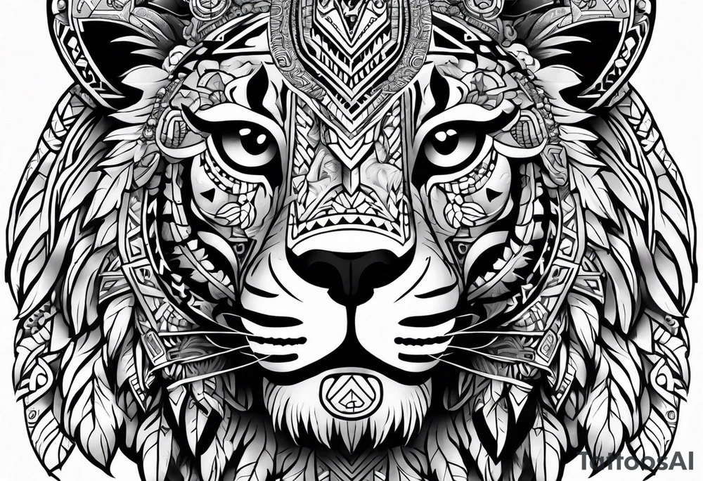 aztec jaguar shaman tattoo idea