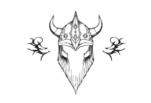 Larhe vikings helmet without face tattoo idea