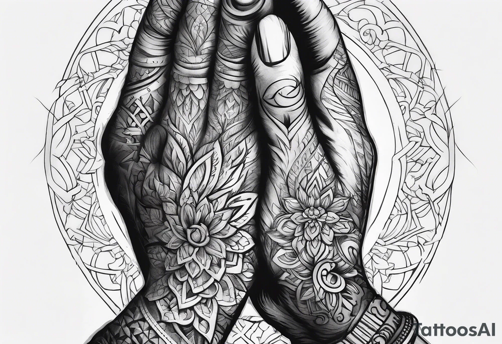 PRAYING HAND tattoo idea