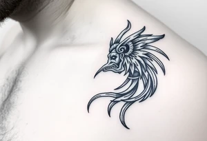 Tribal greek mythology themed tattoo idea