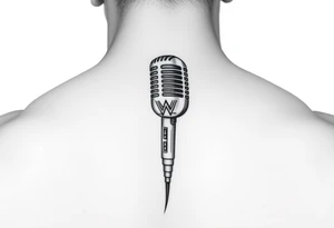 WWE style microphone tattoo idea