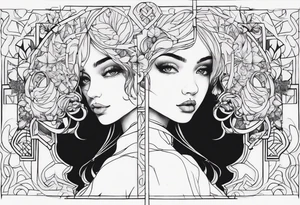 boy and girl tattoo idea