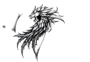 Tribal greek mythology themed tattoo idea
