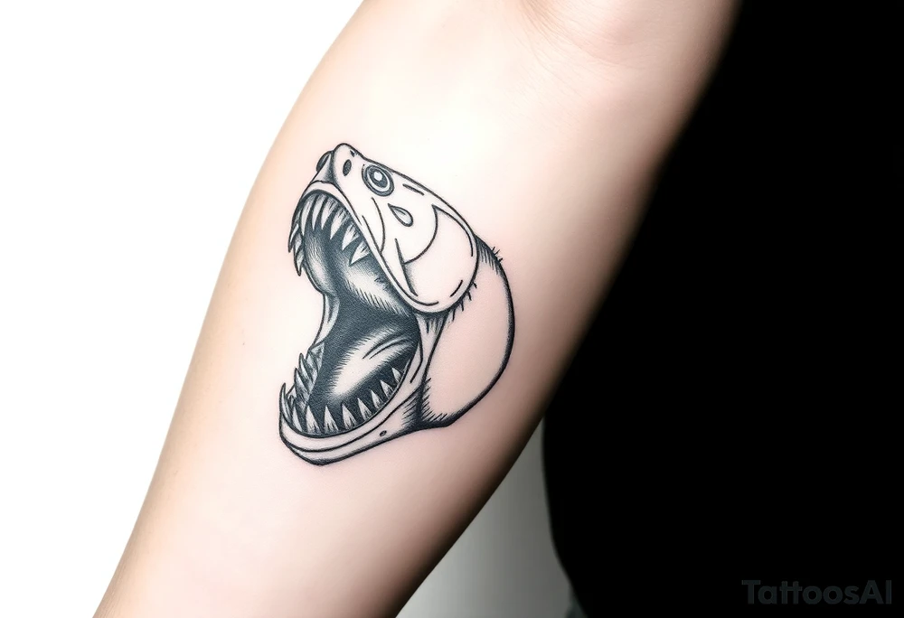 Fish mouth tattoo idea
