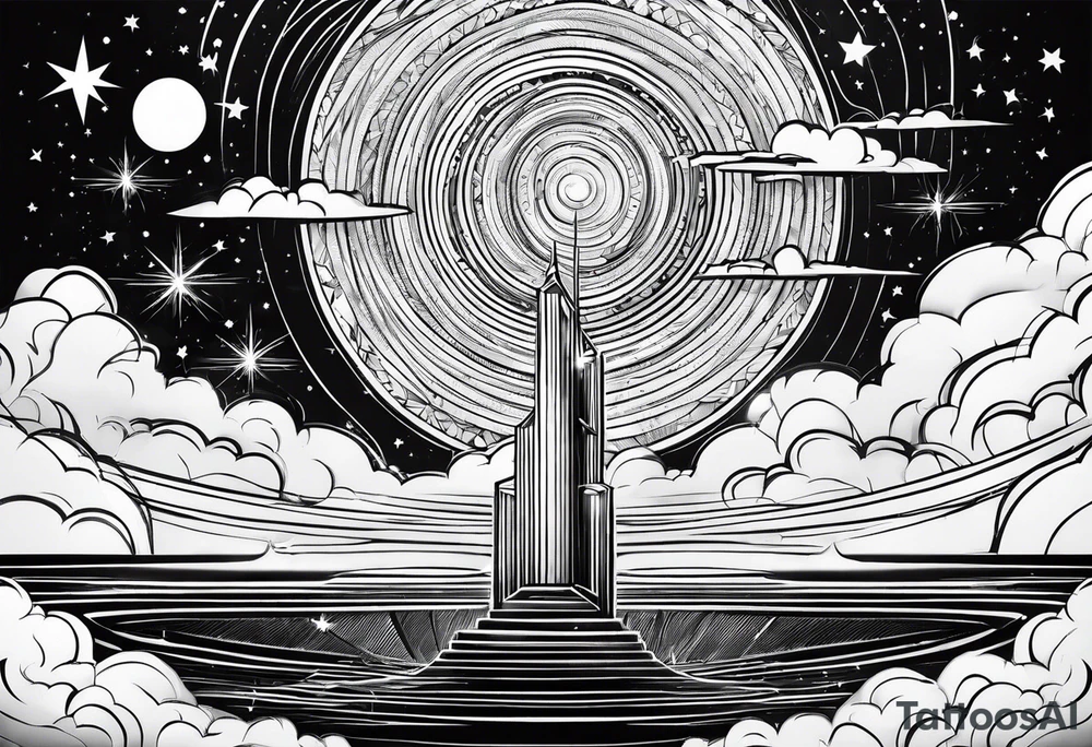 A star in the sky tattoo idea