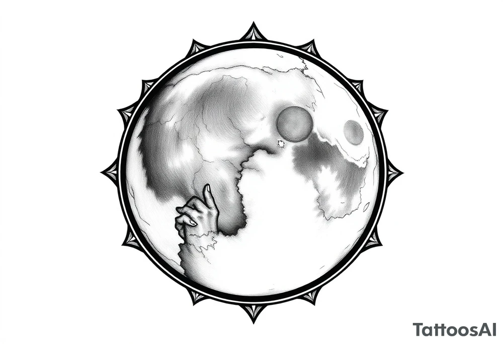 sacred moon tattoo idea