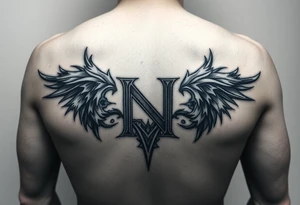 give me a tattoo idea of the letter N with a 100$ tattoo idea