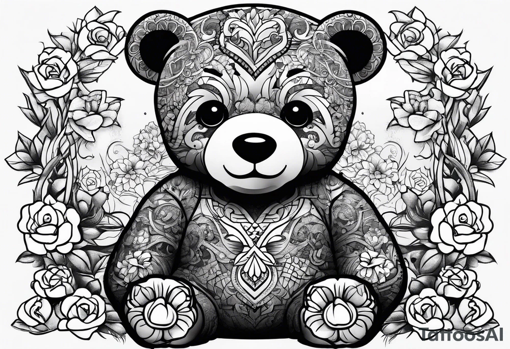 yakuza tattoo teddy bear tattoo idea