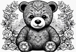 yakuza tattoo teddy bear tattoo idea