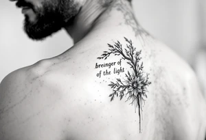 I’m looking for a cool, minimalist graphic to embody the birth of my son Luca. His name means bringer of the light. I’m ok having bringer of light in a quote also, possibly in latin tattoo idea