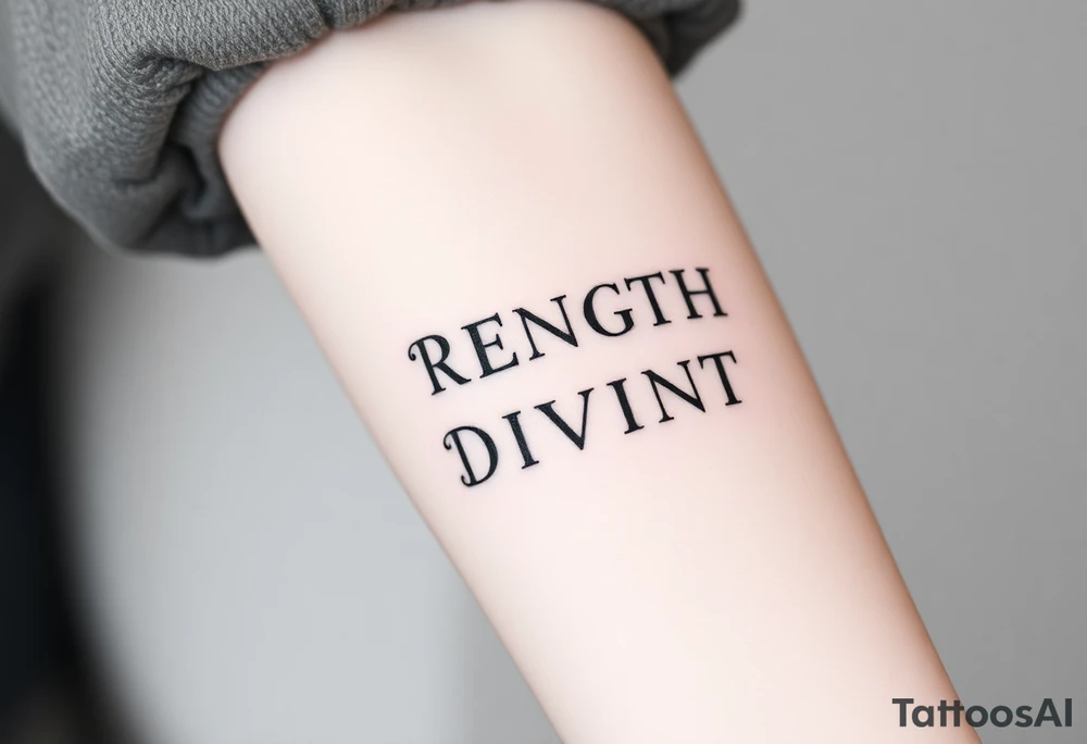 STRENGTH
DIVINITY tattoo idea