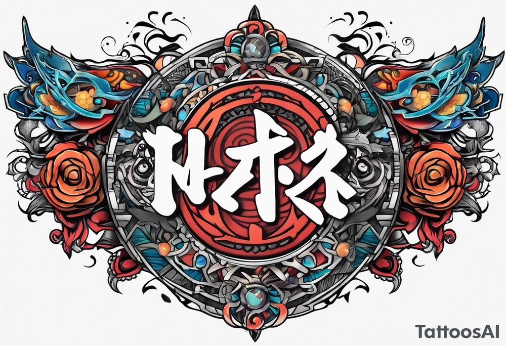 naruto headband with the letters AR in the middle tattoo idea