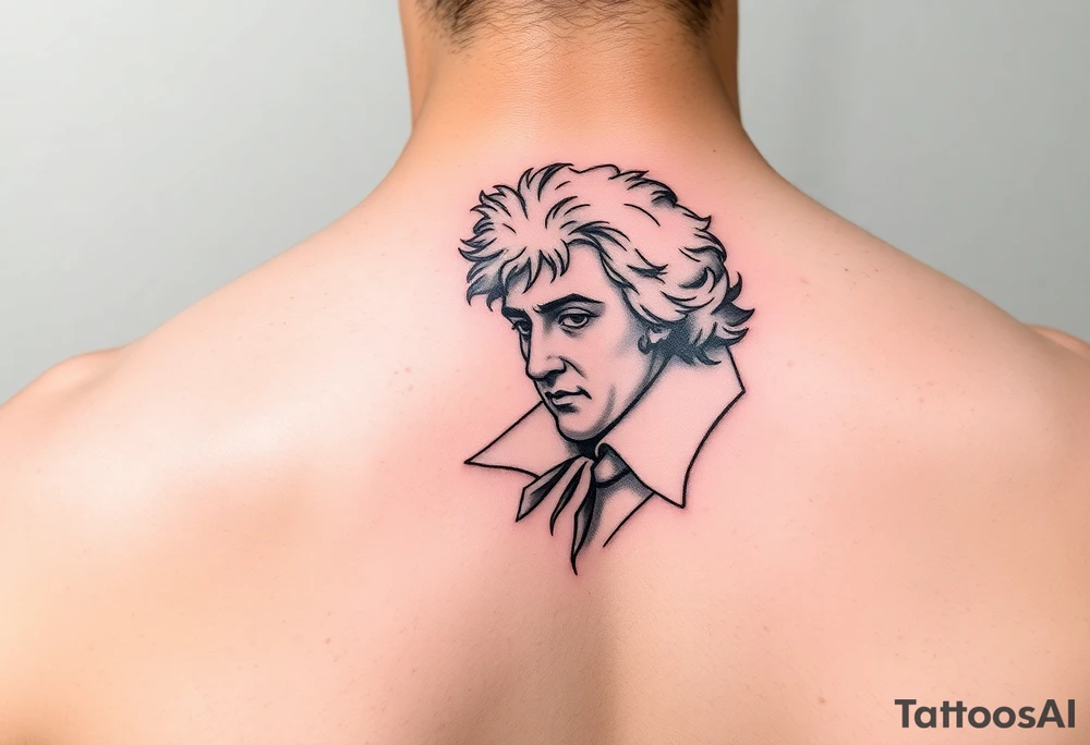Dainty subtle Beethoven theme tattoo idea