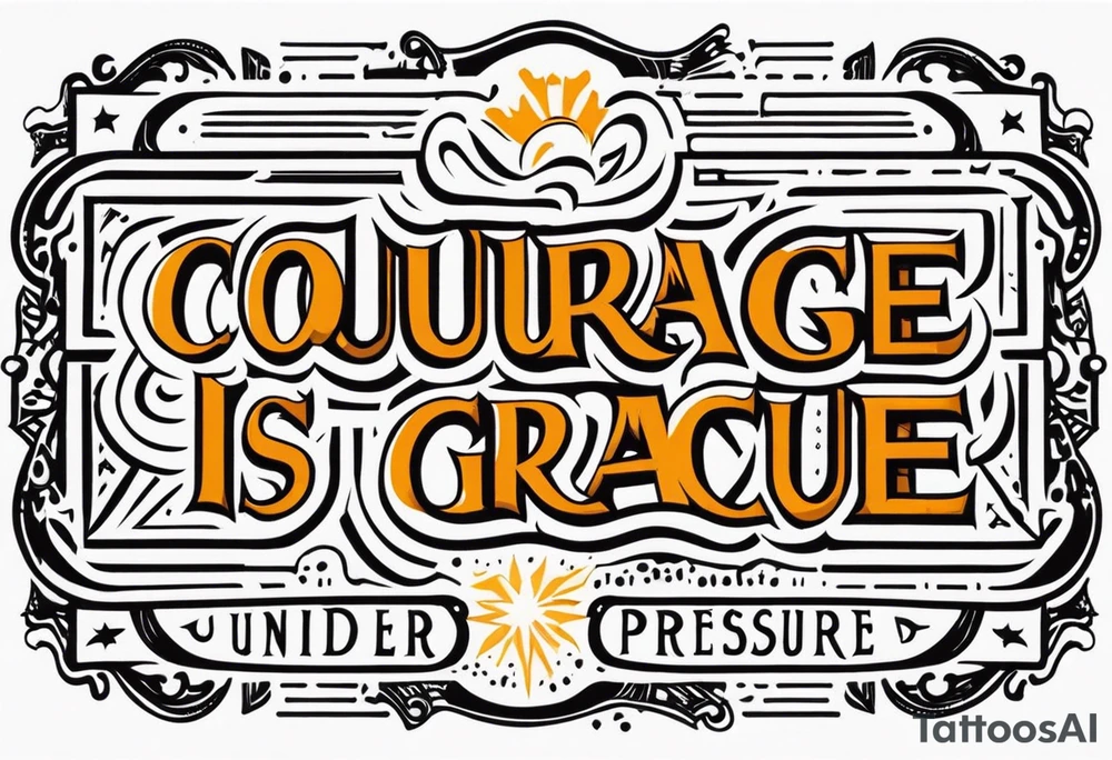 Courage is grace under pressure. tattoo idea