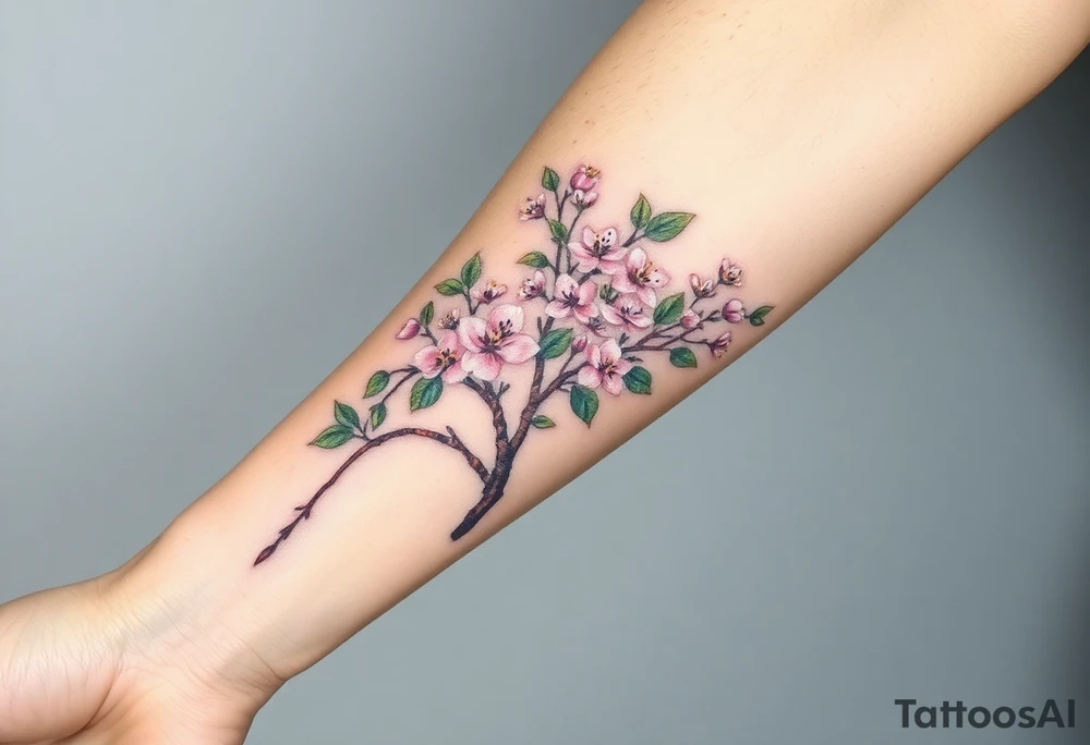 Flowering Hawthorn tree . tattoo idea