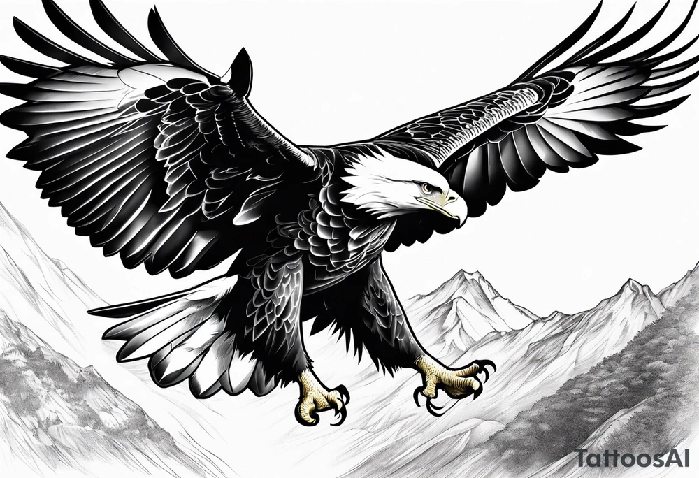 Swooping Eagle tattoo idea