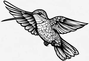 Hummingbird flowers forearm tattoo idea