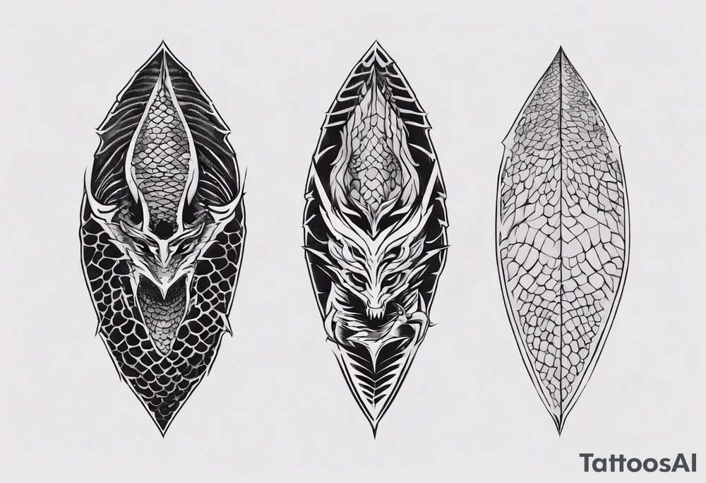 Dragon skin tattoo idea